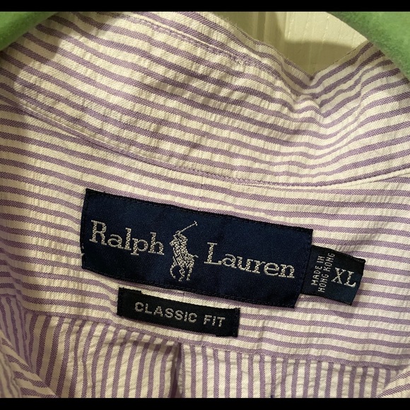 XL Men’s Ralph Lauren Short Sleeved Striped Shirt - Picture 5 of 7